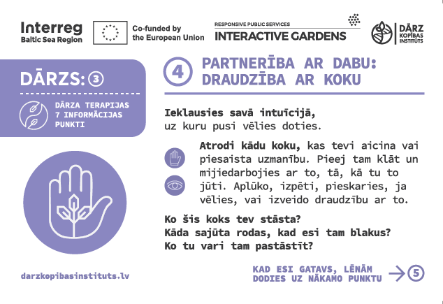 Partnerība ar dabu: draudzība ar koku