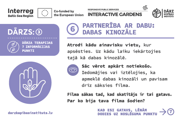 Partnerība ar dabu: dabas kinozāle
